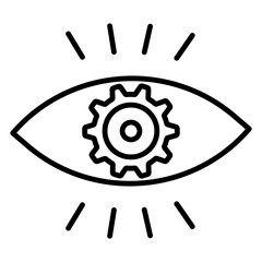 black line icon, symbol of Human resources development