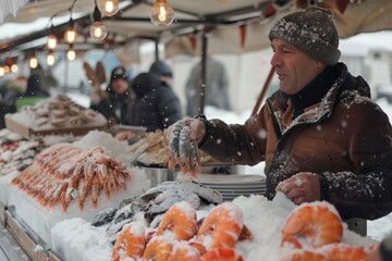 Seafood at the fish market
