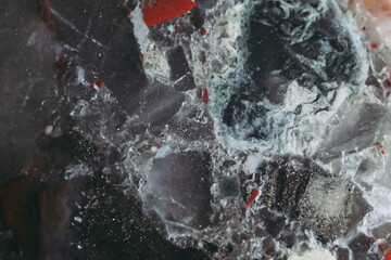 Arrière plan texture d'une pierre semi-précieuse jaspe sanguin - Espace coloré abstrait