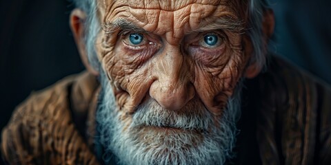 Wise Elderly Man with a Stern Gaze