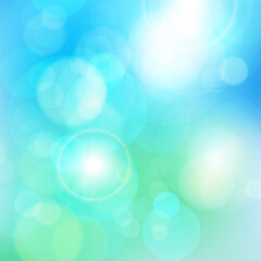 Blurred hello summer background with bokeh effect 