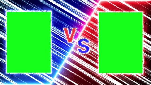 versus vs line speed neon animated versus vs line speed neon blue team vs red team looping 4k