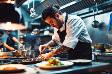 A chef experiments with new ingredients, pushing the boundaries of flavor and technique.