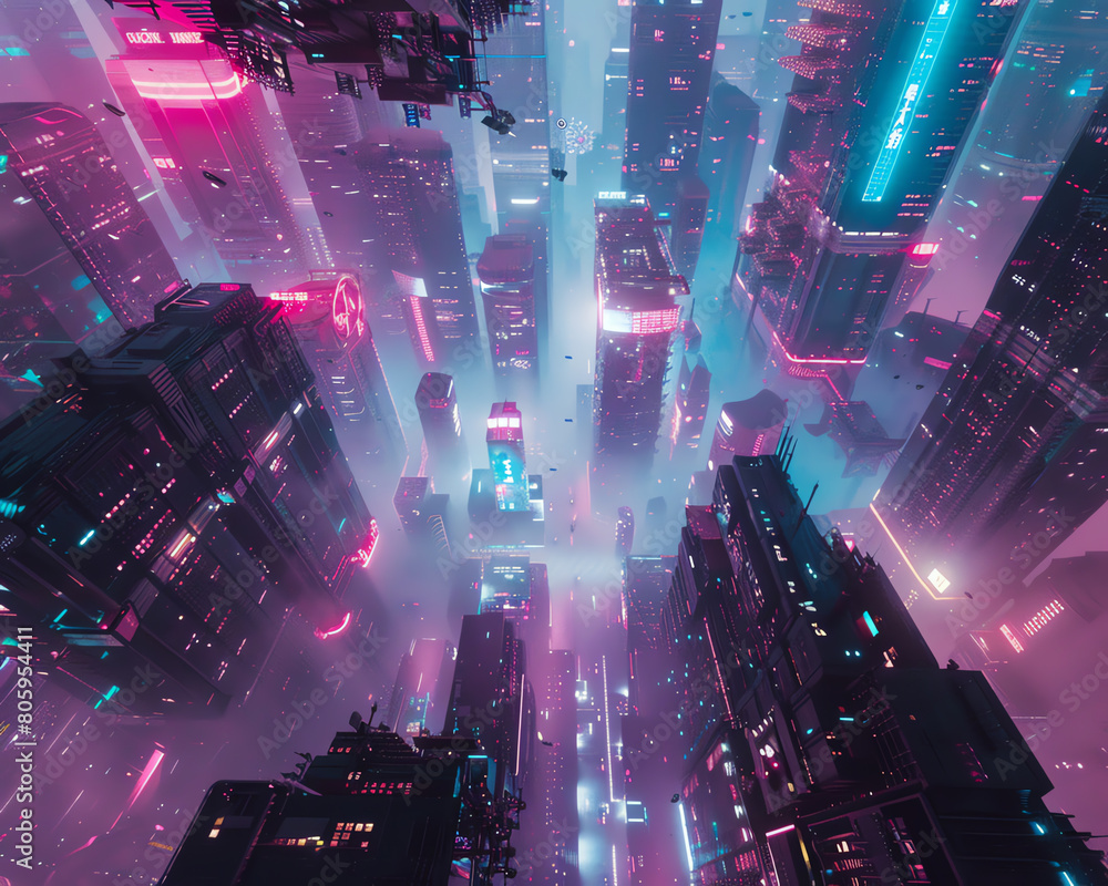 Poster experience a mesmerizing blend of futuristic technologies and unexpected camera angles in a low-angl