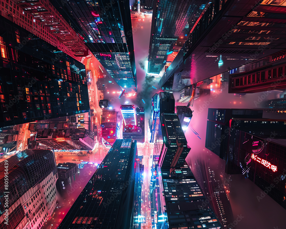 Poster experience a mesmerizing blend of futuristic technologies and unexpected camera angles in a low-angl