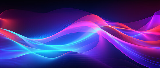 Obraz premium Neon waves abstract background.