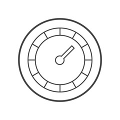 Linear vector icon of a weather measuring instrument. Monochrome black and white design suitable for weather-related content. - obrazy, fototapety, plakaty