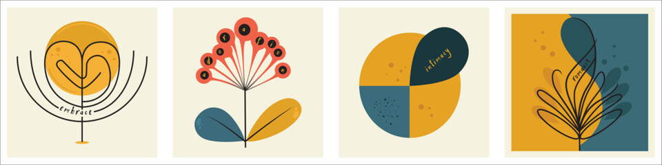 Modern abstract print. Abstract printable design with motivational writings. Set 3