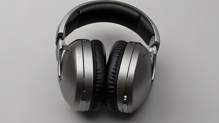 Fototapeta na wymiar headphones on black background