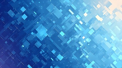 Ombre, Blue, Art, Graphics, Ice, Diamond, Cube