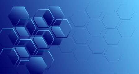Abstract blue hexagon background