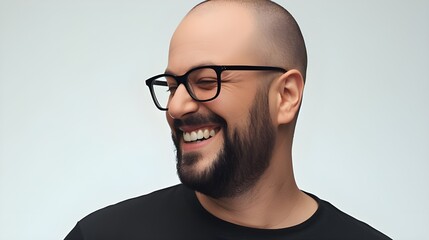 Obraz premium Man, Hair, Smile, Happy, Face, Glasses
