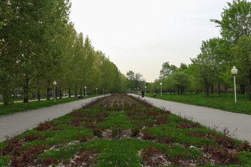 Almaty City Kazakhstan 29 April 2024. First President's Park