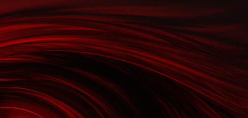Abstract background with red lines in the dark. Black and red illustration