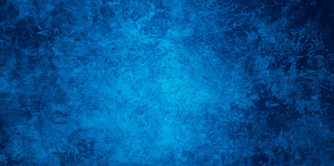 Navy Blue Textured Wall Background with Grunge Design and Spotlight