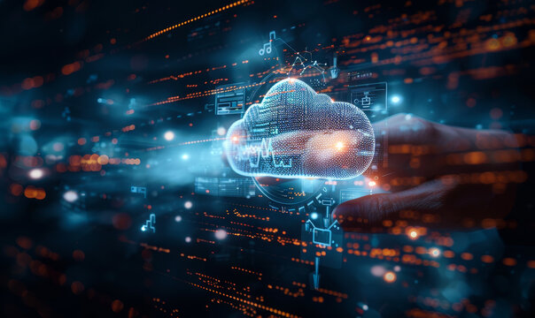 Programmer Coding Data Science AI Cloud Computing Global Network Cyber Security Data Engineering Digital Tech