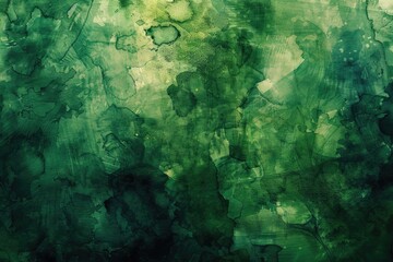 Green Paint Abstract. Watercolor Paper Background with Painterly Texture