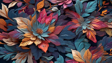 geometrical dupatta design with textured flower background
