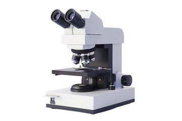 A microscope with a black and white lens
