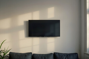 Sleek and Modern Television Wall Mount Set Up in a Minimalistic Environment