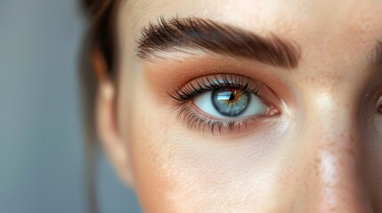 close up of a eye with eyelashes