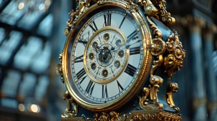 Fototapeta premium Clock ticks, movements speak.