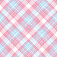 Seamless pattern in fantastic pink, blue and white colors for plaid, fabric, textile, clothes, tablecloth and other things. Vector image. 2