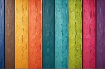 An image of vinyl or vinyl siding that has a brightly colored and textured pattern. Create bright and modern, colorful wood background, colorful wooden background, colorful wood wall