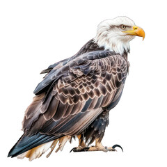 Obraz premium side view of eagle transparent isolated on white png