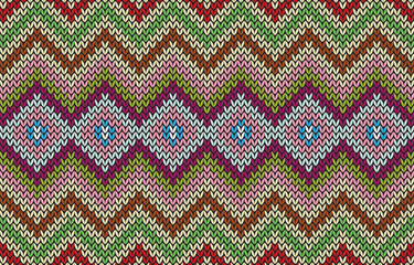 Colorful bright geometric vector seamless pattern. Ethnic style tribal striped background. Motley decorative abstract ornament with stripes, lines, zigzag, triangles, shapes, borders. Endless texture