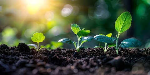 Nurturing Growth: Agriculture's Role in Cultivating Food and Protecting the Environment. Concept Agriculture, Food Production, Environmental Conservation, Sustainable Farming, Growth Practices