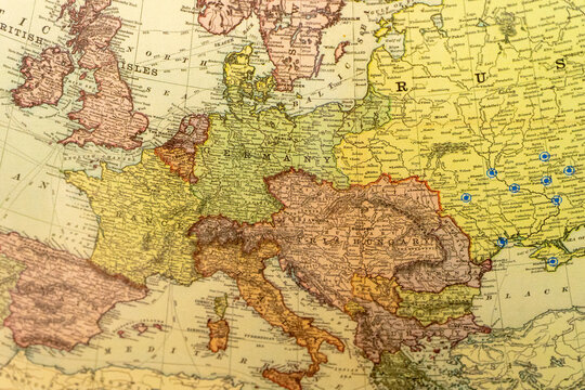 Old map of Europe - circa 1900