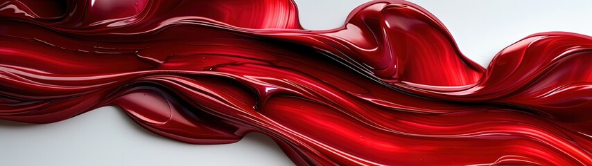 Dynamic abstract background of red oil paint strokes, can be utilized for printed materials such as brochures, flyers, and business cards.