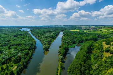 Ausblick auf die Region Marxheim im nordschwäbischen Kreis Donau-Ries im Frühsommer