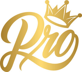 Golden Pro with crown, member, subscription