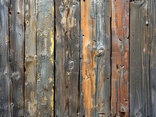 Fototapeta premium weathered wood cladding. peeling old paint on an old wooden fence