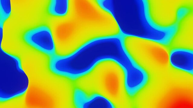 Heat map background. Liquid infrared thermographic animation. Abstract thermal gradient.