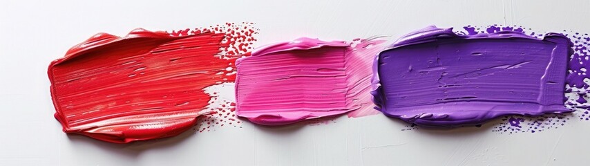 Dynamic abstract background with a mixture of red and lavender oil paint strokes, can be utilized for printed materials such as brochures, flyers, and business cards.