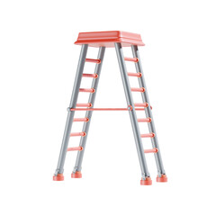 ladder 3d icon and illustration