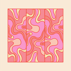 Abstract painting, mosaic, stained glass. Vintage magic cartoon style. Retro style, hand drawn vector illustration.