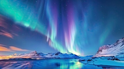 Naklejka premium rainbow over the sea