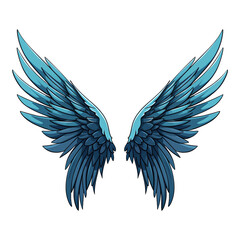 cartoon pair of angel wings for t-shirt images