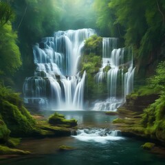 Obraz premium natural waterfall