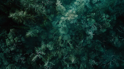 Fototapeta premium Redwood Realm: A Cinematic Aerial Perspective. Generative AI