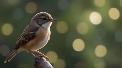 Close up of a small bird on a bokeh background.generative.ai