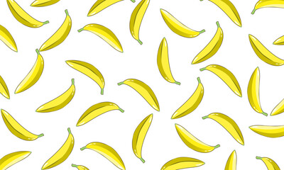 seamless background with ripe banana 