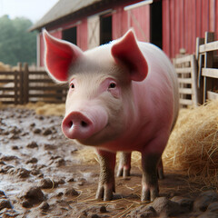 pig on farm