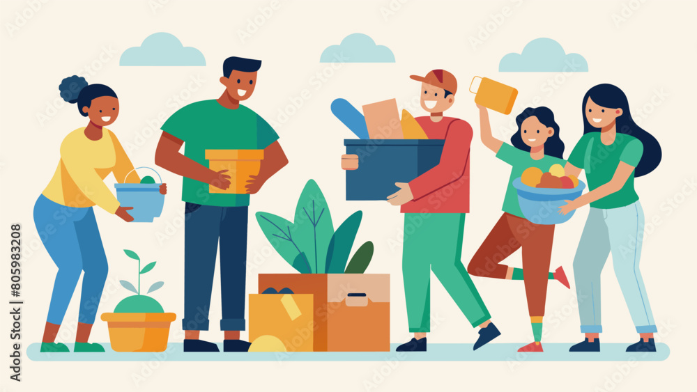 Aufkleber the satisfaction of decluttering and finding new treasures as community members share their items an