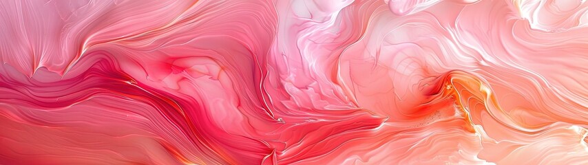 Obraz premium Dynamic abstract background with a mixture of red and pink oil paint strokes, can be utilized for printed materials such as brochures, flyers, and business cards.