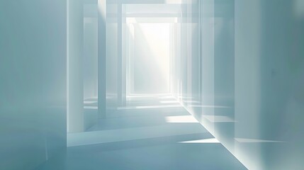 Obraz premium A long, narrow hallway.